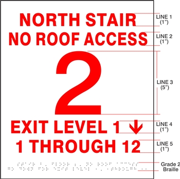 Stairwell Sign