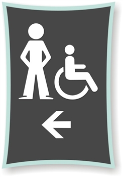 Boy's directional Sign