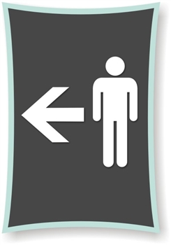 Men's directional Sign