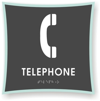 Braille Telephone  Sign