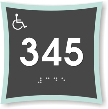 Room Number Braille Sign