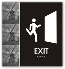 Exit Braille Sign