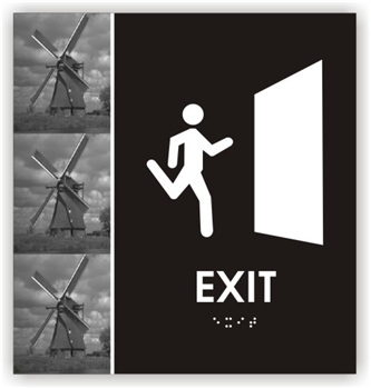 Exit Braille Sign