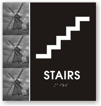 Stairs Braille Sign