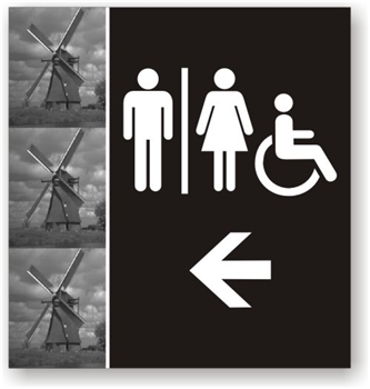 Restroom  Directional Sign