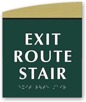 EXIT ROUTE STAIR  Braille Sign