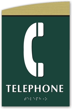Braille Telephone Sign