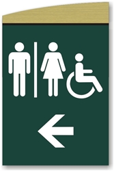 Restroom Directional Sign