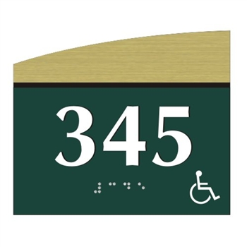 Room Number Braille Sign