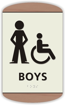 Boy's Braille Sign