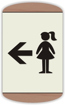 Girl's Directional Sign