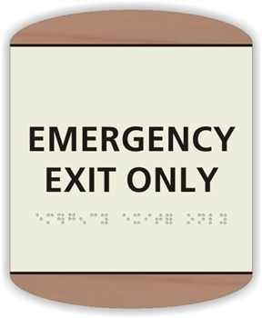 EMERGENCY EXIT Braille Sign