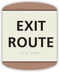 EXIT ROUTE  Braille Sign
