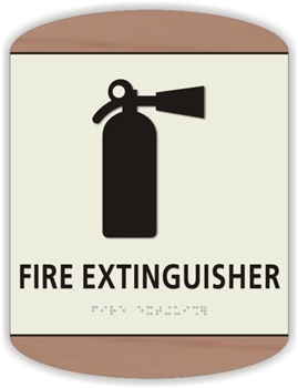Braille Fire Extinguisher Sign