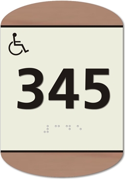 Room Number Braille Sign