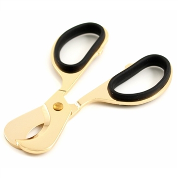 Gold Cigar Scissors with Rubber Grip