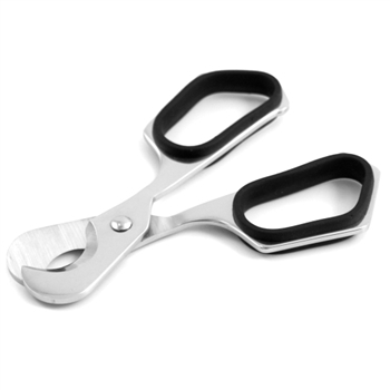 Silver Cigar Scissors with Rubber Grip