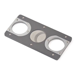 Mardi Gras Double Guillotine Cigar Cutter, Gunmetal 8190G