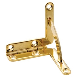 Polished Solid Brass Quadrant Hinge Set