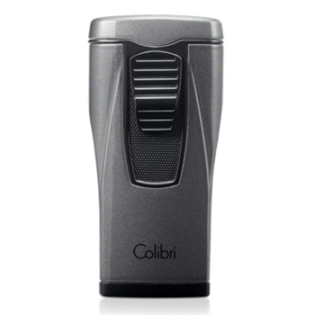 Colibri Monaco Lighter Metallic Charcoal with Triple-jet Flame