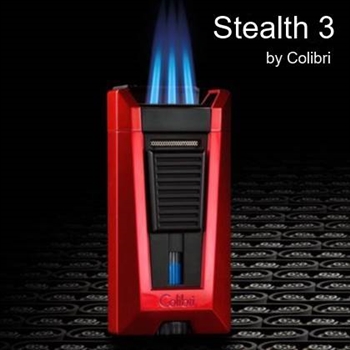 Colibri Stealth 3 Lighter, Metallic Red