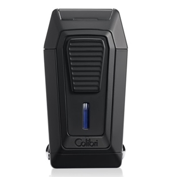 Colibri Quantum Lighter, Black + Black, Triple-jet Flame Built-in V-Cut