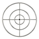 30" Triple- Ring  Stainless Steel Burner With 3/4" Inlet