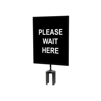 QueueWay - QWAYSIGN-11" X 14" PLEASE WAIT HERE (Double Sided)