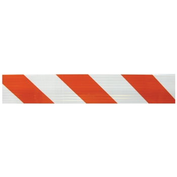 4' Board with Engineer Grade Striped Sheeting - One Side