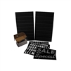 Black Message Board Kit 24"Wx36"H