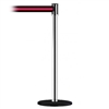 Slimline Post Basics Black Base/Red Tube/Red Head Standard 7.5' No Custom Black/Red Stripe Webbing Standard Belt End
