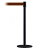 Slimline Post Basics Black Base/Polished Brass Tube/Polished Brass Head Max 13' No Custom Brown Webbing Standard Belt End