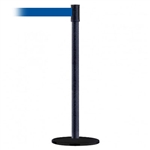 Slimline Post Basics Black Base/Black Wrinkle Tube/Black Wrinkle Head Standard 7.5' No Custom Blue Webbing Standard Belt End