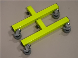 Add-on locking caster feet, Fluorescent Green