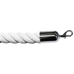 Twisted Plastic Rope White with Metal Ends