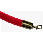 Velour Rope Bright Red with Metal Ends