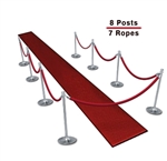 Queueing Stantions (8-Pack with 7 Ropes)
