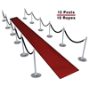 Queue Barriers (10-Pack with 8 Ropes)