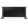 Standard Height Panel - W72" x H34", Black, Frosted Acrylic
