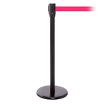 QueuePro 200, Black, Barrier with 11' Fluorescent Pink Belt