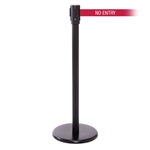 QueuePro 200, Black, Barrier with 11' NO ENTRY Belt