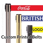 Premium Belt Barrier with 11' ft X 3" WIDE CUSTOM Printed Belt - SPECIAL