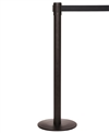 Ultra-Slim Profile 11' ft. Belt Stanchion - Indoor Black Finish - "Q-Boss" QB500CV