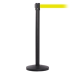 QueueMaster 550, Black, Barrier with 11' Fluorescent Yellow Belt