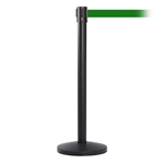 QueueMaster 550, Black, Barrier with 11' Green Belt