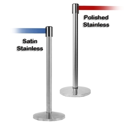 Stainless Steel Barrier with 7.5ft Retractable Belt