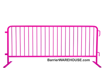 Crowd Control Steel Barricade - Pink