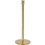QueueWay Classic Rope Stanchion, Polished Brass Effect
