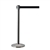 QueueWay Retractable Belt Stanchion, Satin Stainless Post, BLACK 7.5' ft. Belt