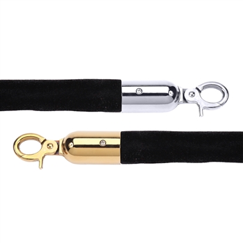 Economy 1" Velvet Rope Black - 6 Feet